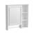 Hounker Wall-Mounted Bathroom Storage with Large Mirror Door, Adjustable Shelves (Vanity Not Included)-123429943
