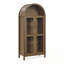 Armoire de rangement arquée avec une lampe et des cloisons en verre réglables-471251629