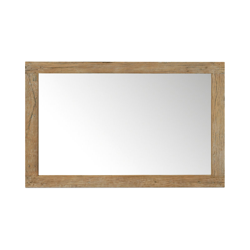 Floor Mirror, Mixed Reclaimed Wood Frame, Traditional Profile, Natural Variation and Character, Natural
