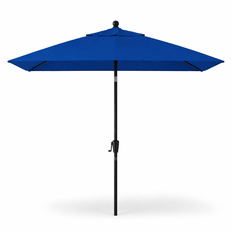 Parasol de marché rectangulaire l 8,58 pi x L 6,75 pi Natalie, Saphir noir, Toile Sunbrella® bleu pacifique
