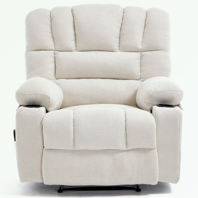 Fauteuil inclinable avec chauffage et vibration, Beige