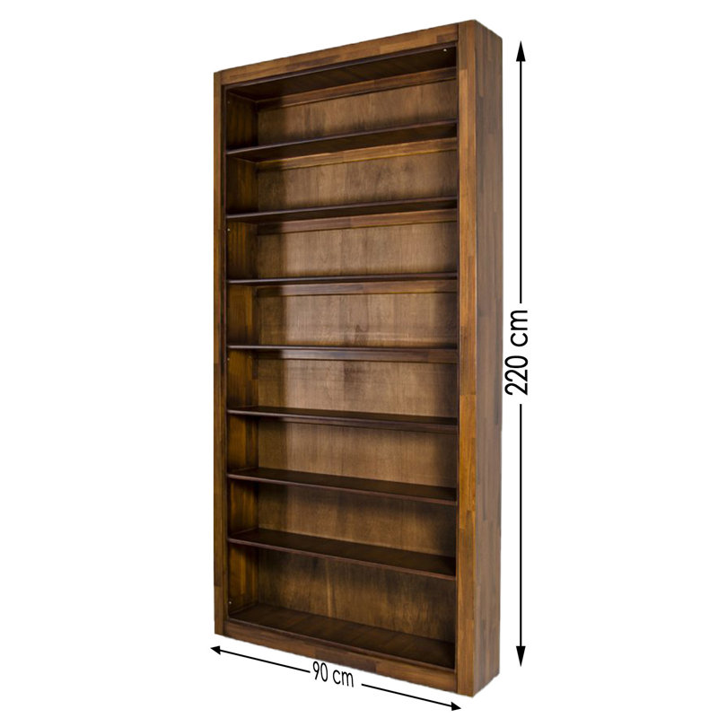 Garstang Solid Wood Standard Bookcase, (8 Shelves) 87" H x 35.43" W x 12" D