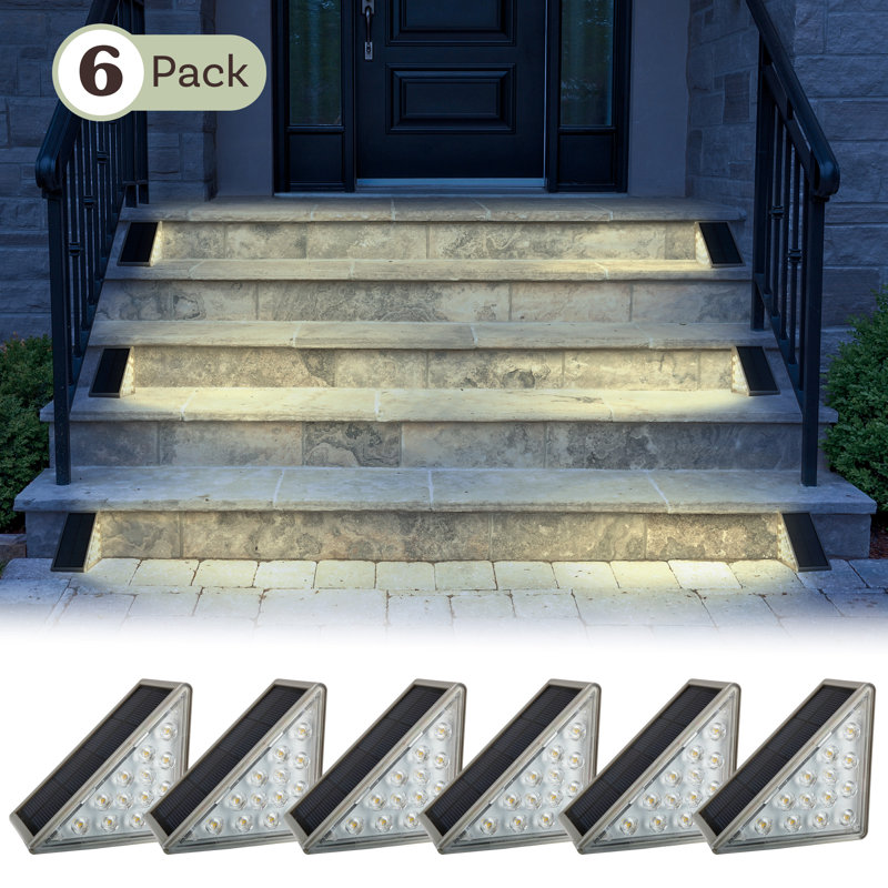 Solar Step Lights For Outside 6-Pack By Pure Garden