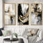 Essential Bliss Minimalism Abstract Gold Painting - Abstract Painting Art Set Of 3 Pieces-154909456-154909457