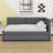 Upholstered Daybed With Trundle Sofa Bed Frame-1699935788