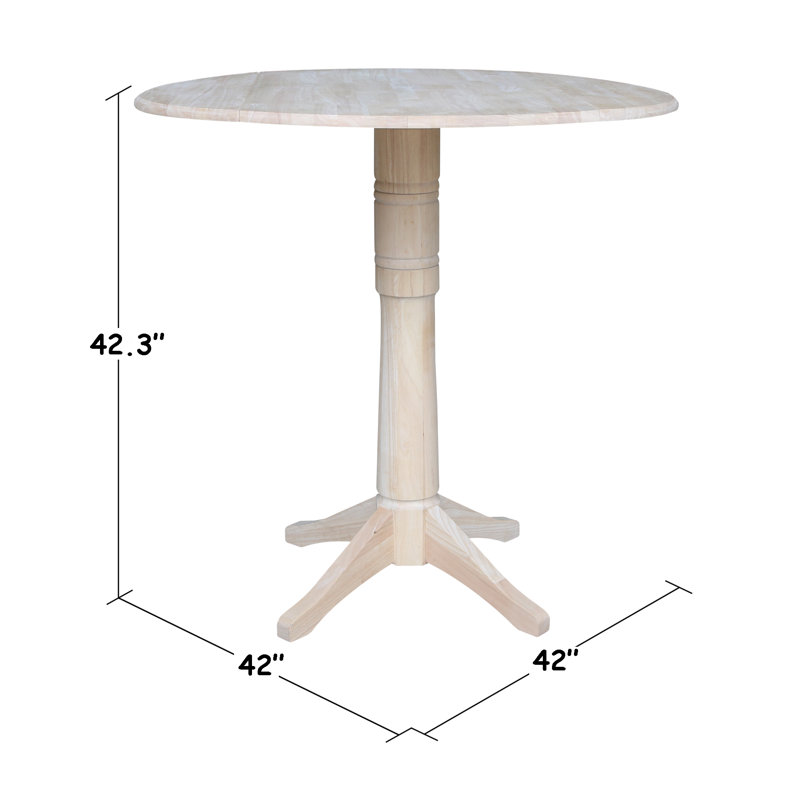 Extendable Round Solid Wood Dining Table, Ready to Finish / Unfinished