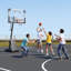 Portable Basketball Stand, 8.04 to 10 ft Height Adjustment Basketball Hoop & Goal, Basketballs Hoop Outdoor with 44 inch PC Backboard for Kids, Adults in Schools, Parks, Indoor & Outdoor Use