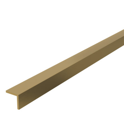 Manche en L décoratif en aluminium de 0,5 po, L 72 po