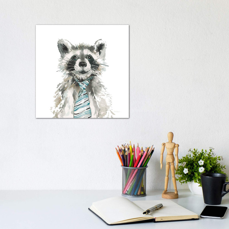 Raccoon by Carol Robinson - Wrapped Canvas Painting