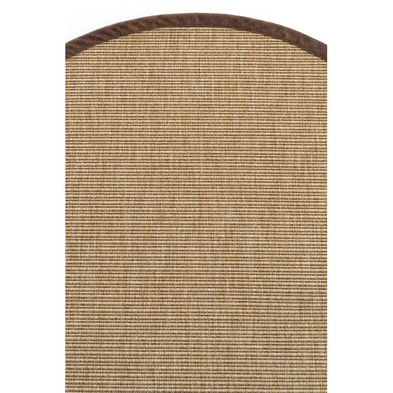 Tapara Leather Medusa Border Round Sisal Carpet, Round 3'4"