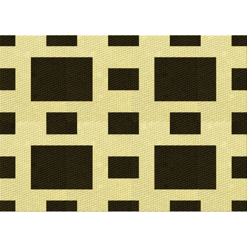 Tapis 100% à motifs lavables à la machine 2989 - Pat2305-YW, Rectangle 8 pi x 12 pi