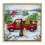 Art mural en toile «Holiday Truck & Tree» par Jean François