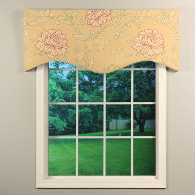 Rose Vine Yellow Poly/Cotton Blend Winston Valance