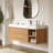 48" Modern Bathroom Cabinet with Drawers,Stone Top Bathroom Vanities, Multi-Layer Solid Wood