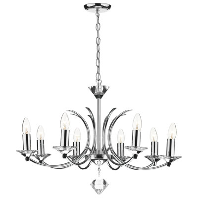 Ackermann 8 - Light Candle Style Chandelier