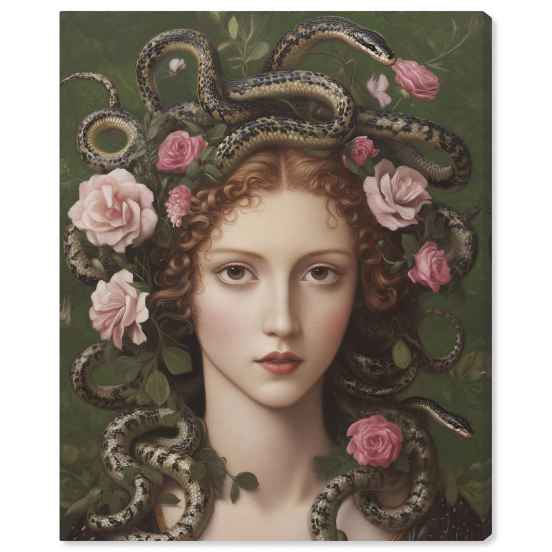 Toile Medusa par Art Remedy, H 20 po x l 16 po, Toile tendue, Toile tendue