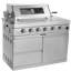 Barbecue d'îlot de cuisine extérieure de luxe en acier inoxydable, 4 brûleurs, 105 pouces, 72 000 BTU-135606191