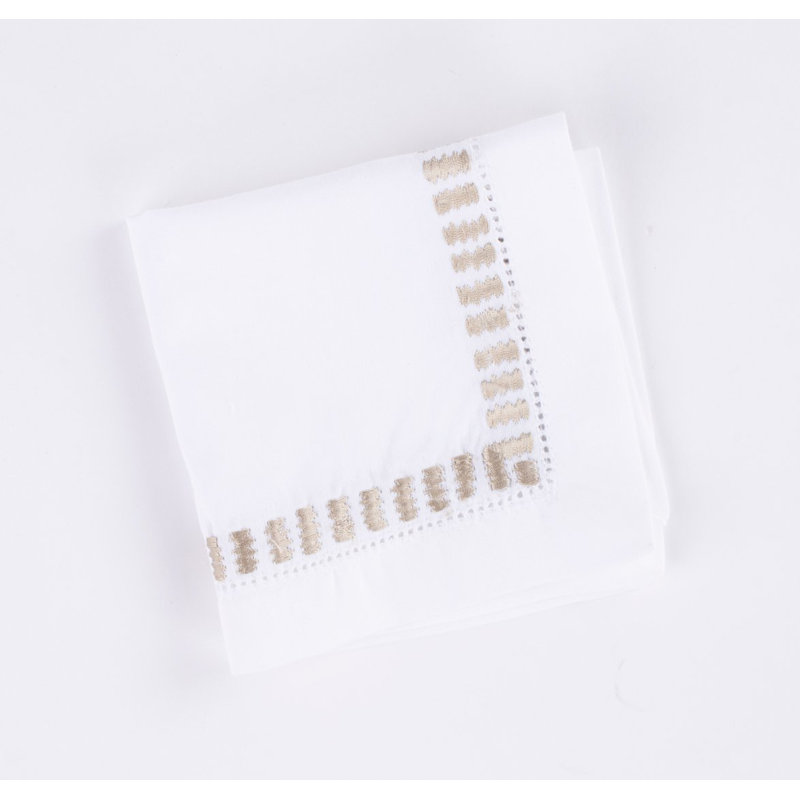 SERENA COCKTAIL NAPKIN SET (Set of 4), Oyster