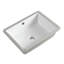 Petit lavabo de salle de bain encastré rectangulaire en céramique 18 "avec trop-plein (18,3" x 13,8 ") pour salle de bain compacte