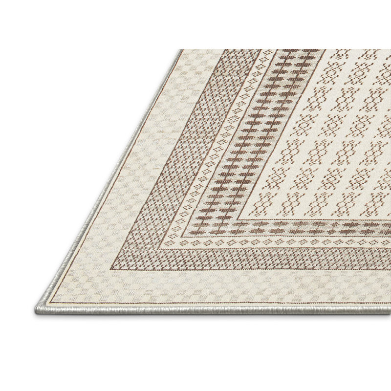 Tapis contemporain blanc / noir, Rectangle 8 pi x 10 pi