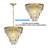 4-Light 16" Glam Tier Flush Mount With Crystal Accents