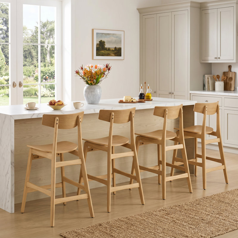Solid Wood Counter Stool, Oak