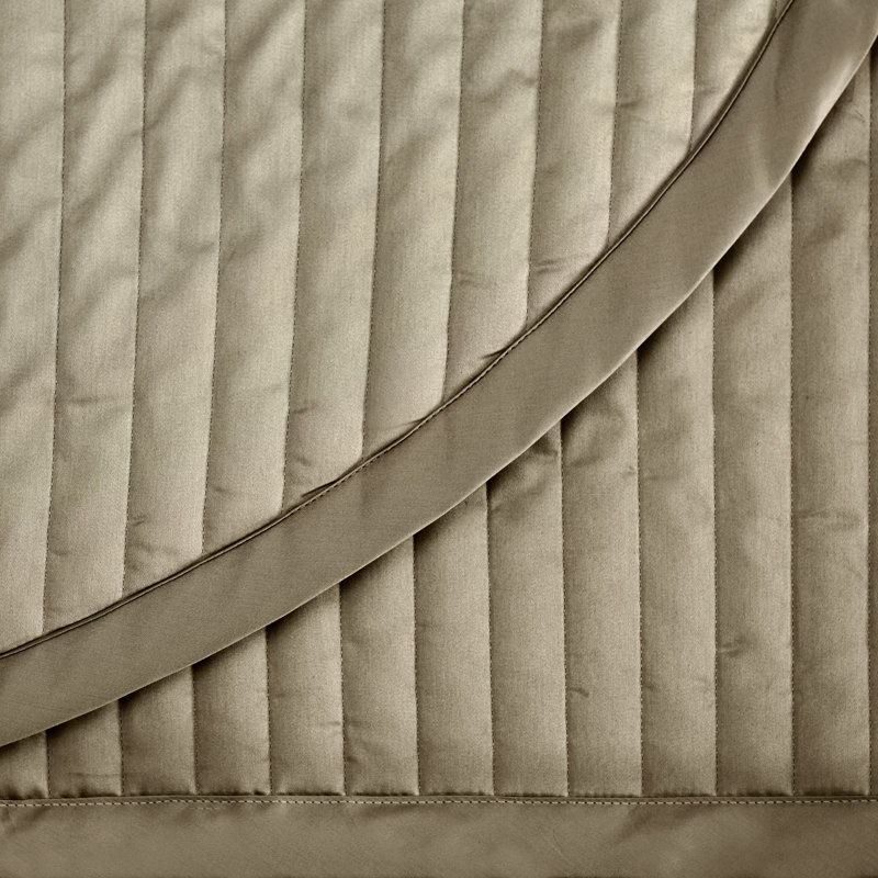 Siena Channel Coverlet, Queen Coverlet, Khaki