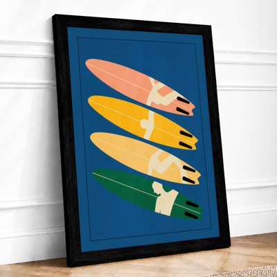 Stacked Surfboards Minimalist - Print