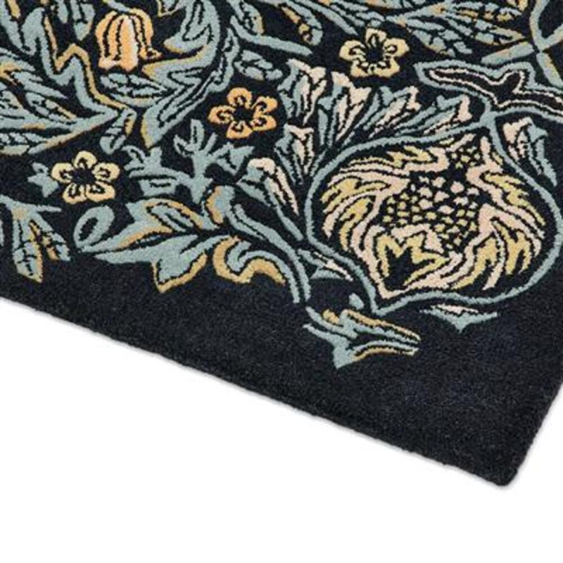 Wool Floral Area Rug, Rectangle 5'7" x 7'10"