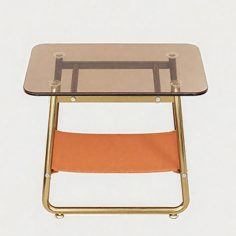Table d'appoint en verre mat