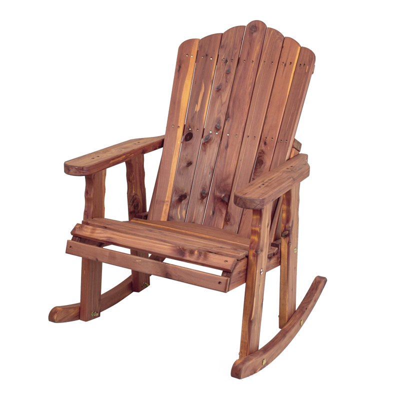 Chaise berçante d'extérieur en bois de cèdre rouge Aromatique