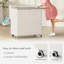 Panier à linge roulant avec couvercle, paniers à linge de grande capacité de 130 L pour la lessive, paniers à linge pliables en plastique avec roues et couvercle