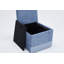 Ensemble de 2 chaises en lin sans accoudoirs avec roulettes et rangement-964507063