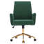 Chaise de bureau verte à dossier moyen, tissu rayé, conception ergonomique, excellent choix pour travailler ou se détendre, la conception à dossier moyen offre une meilleure expérience d'assise-1651118373