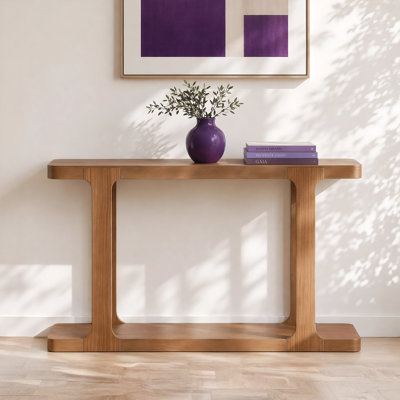 50" Solid Wood Console Table,Minimalist Modern Design