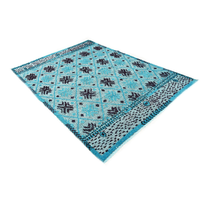 Tapis turquoise Porcaro 5 x 8