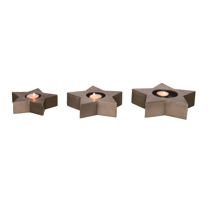Photophore en bois 2 po H