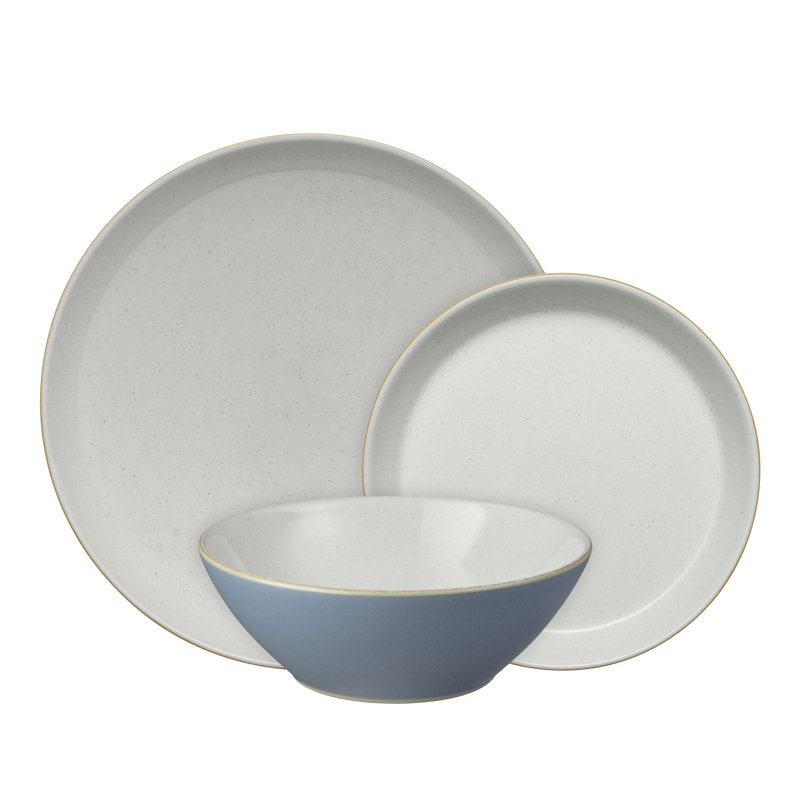 Denby Impression 12 Piece Dinnerware Set, Service for 4, Blue