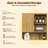 Donnell Bamboo Wall Mounted Bathroom Cabinet, Bathroom Storage Cabinet Wall Mount With Sliding Barn Door And 1 Open Adjustable Shelf