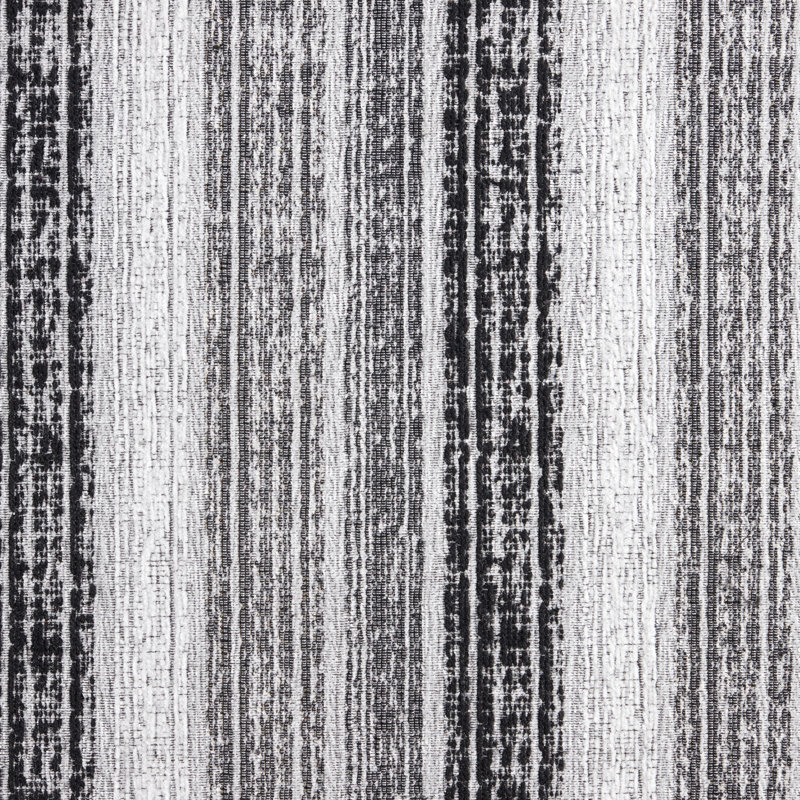 Martha Stewart Ticking Stripe Slip-Resistant Kitchen Mat, Rectangle 2' x 3', Black/Gray/White