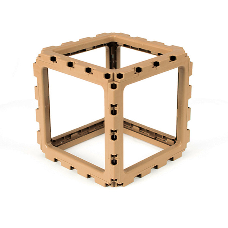 Void Modular Cube – 10-Cube Set | Solid Structural Blocks For Furniture & Décor – Beige, Beige