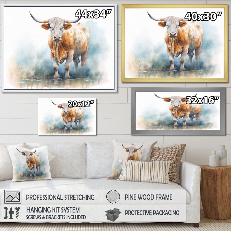 Rustic Castle II, reproduction d'art sur toile, H 24 po x l 32 po x P 1 po, Cadre flottant blanc