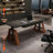 Black Rectangle Height-adjustable with 2 Drawers Standing Desk-235280191