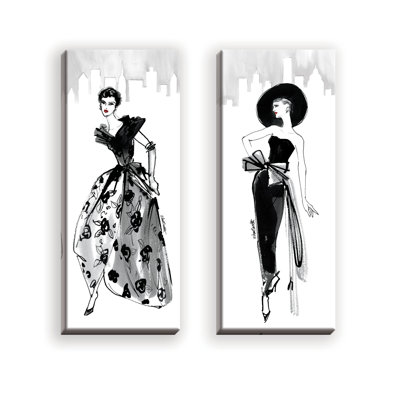 « tendancey », modèle de mode « tendance 50 », reproduction d’impression sur toile tendue 2 pièces