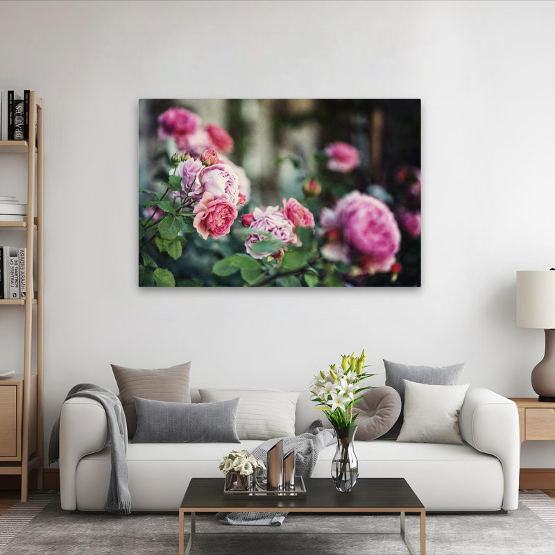Plantes, fleurs, roses d'Ecosse II, art mural, H 40 po x l 60 po
