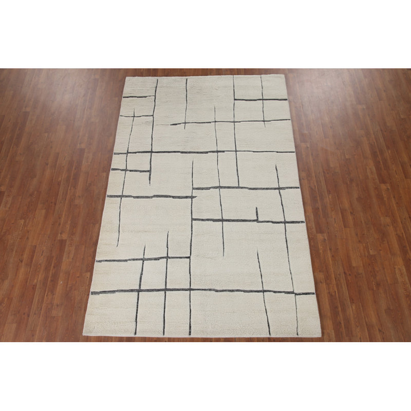 Tapis oriental moderne marocain 6 x 9