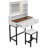 Makeup Vanity With 3 Lighting Modes Led Mirror, 2 Drawers, - Tier Shelving, Amber Glass Table, Built In Charging, Metal Legs, Stool, White Dressing Table 360 Adjustable Color Lighting, Visible
