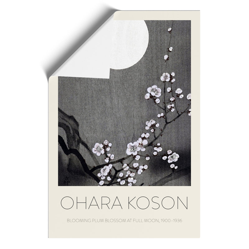 Blooming Plum Blossom Print by Ohara Koson - Frameless Print, 30cm H x 21cm W x 0.1cm D