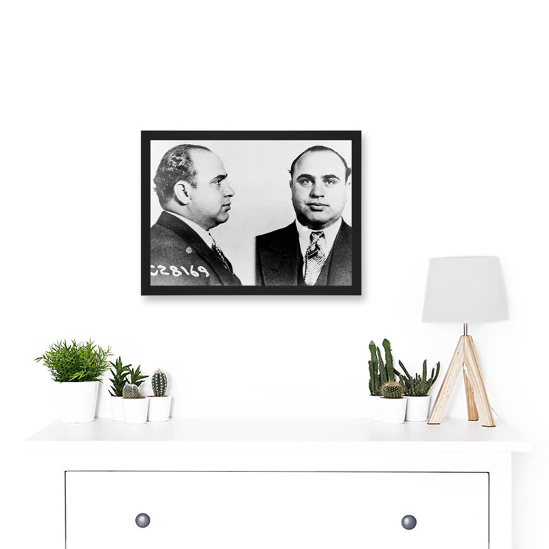 Al Capone Mugshot Prison Gangster Scarface - Single Picture Frame Print