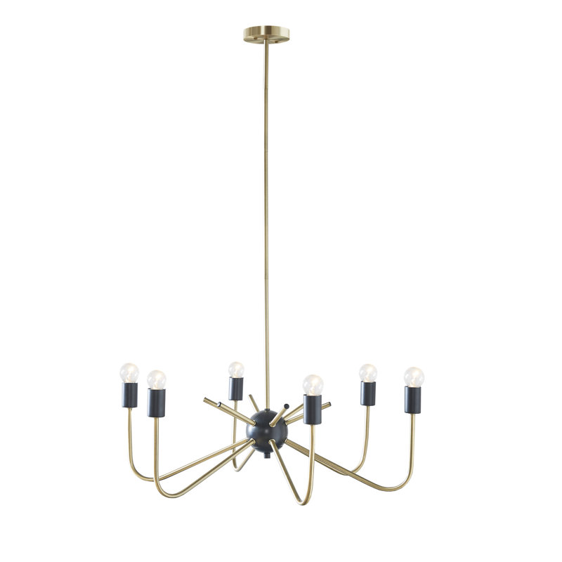Lustre en métal 6 lumières Alexis